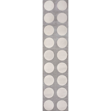 Adrian Modern Geometric Circle Dot High-Low Area Rug